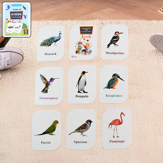 KidKraft Early Learner Educational Flashcards โ 32 Birds