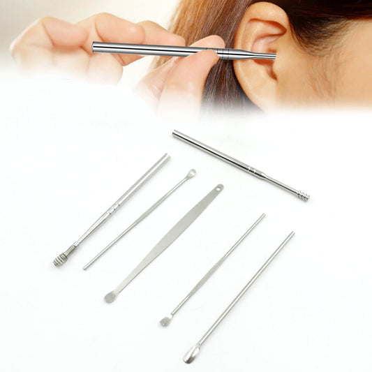 Ear Wax Removal Kit โ Portable Ear Cleaning Tool with Keychain Holder (6 Pc)