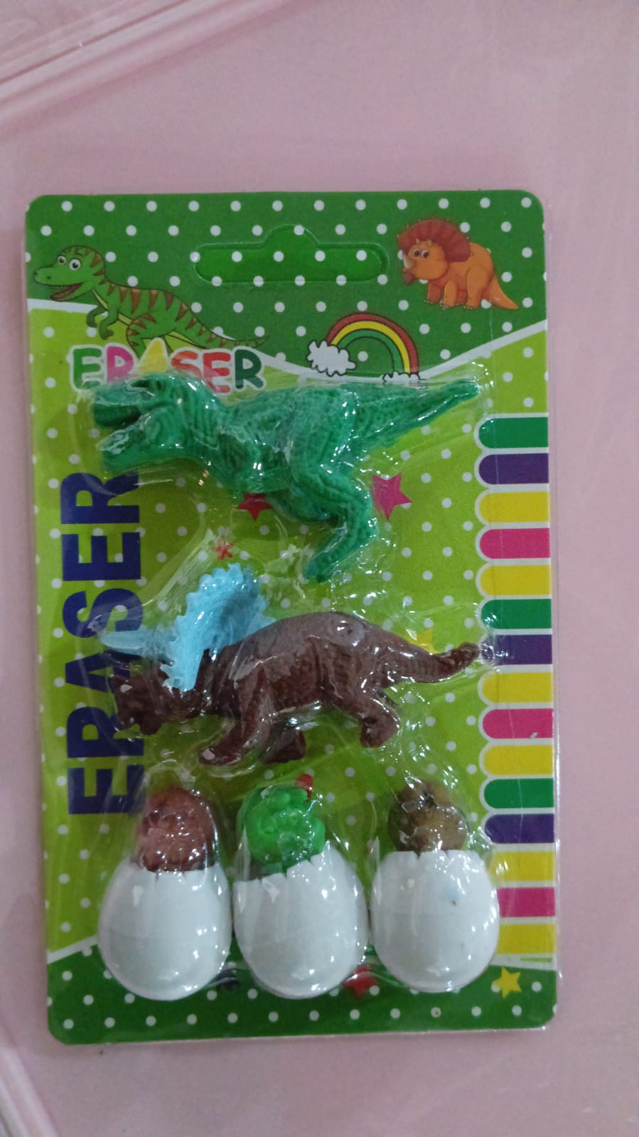 Dinosaur & Egg Shaped 3D Puzzle Erasers – Fun Mini Erasers for Kids (5 Pcs Set)